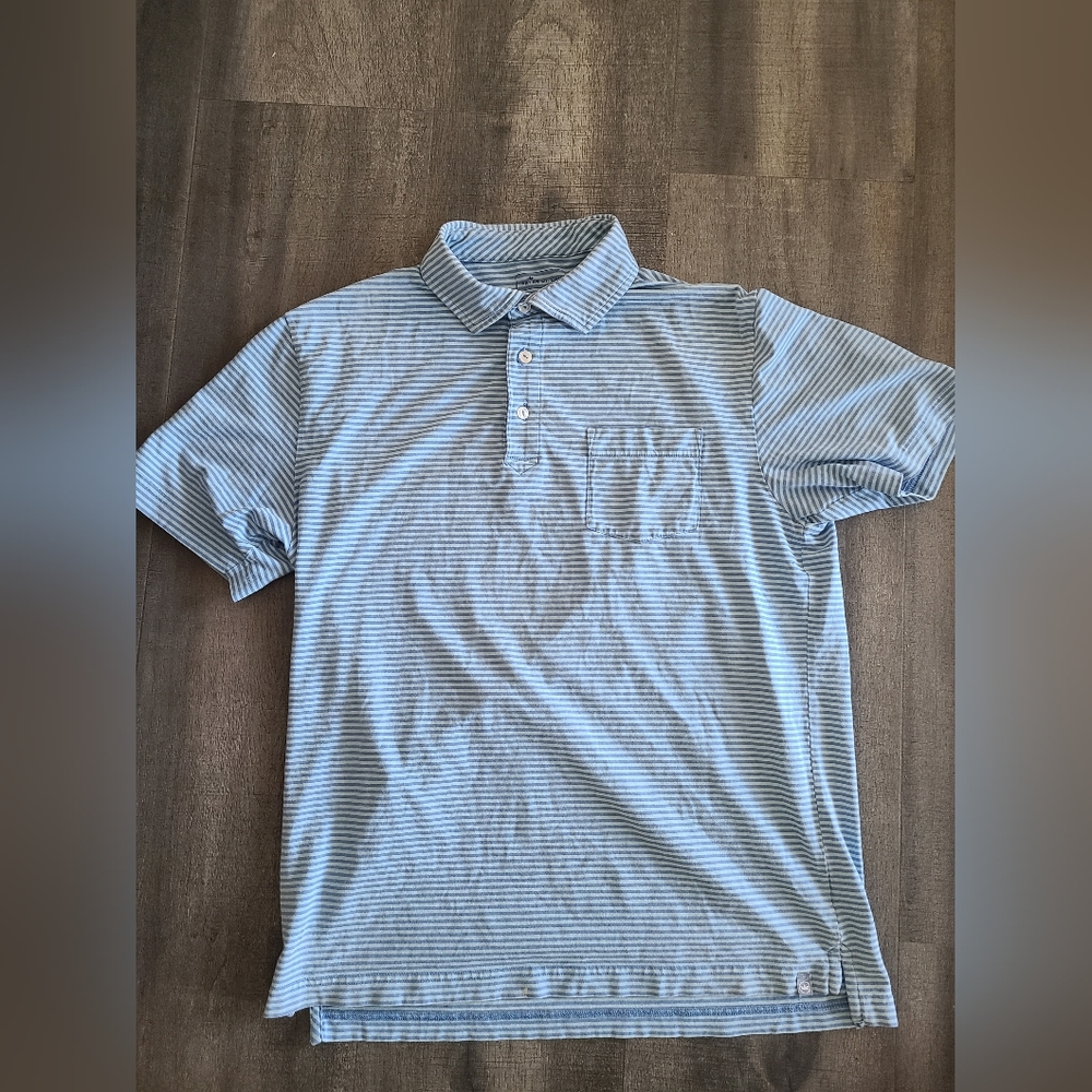 Peter Millar striped polo small